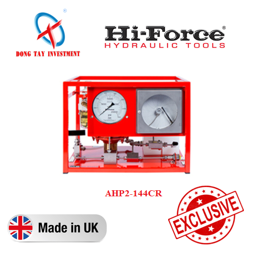 Bơm test áp suất sử dụng khí nén kèm vẽ biểu đồ Hi-Force AHP2-144CR